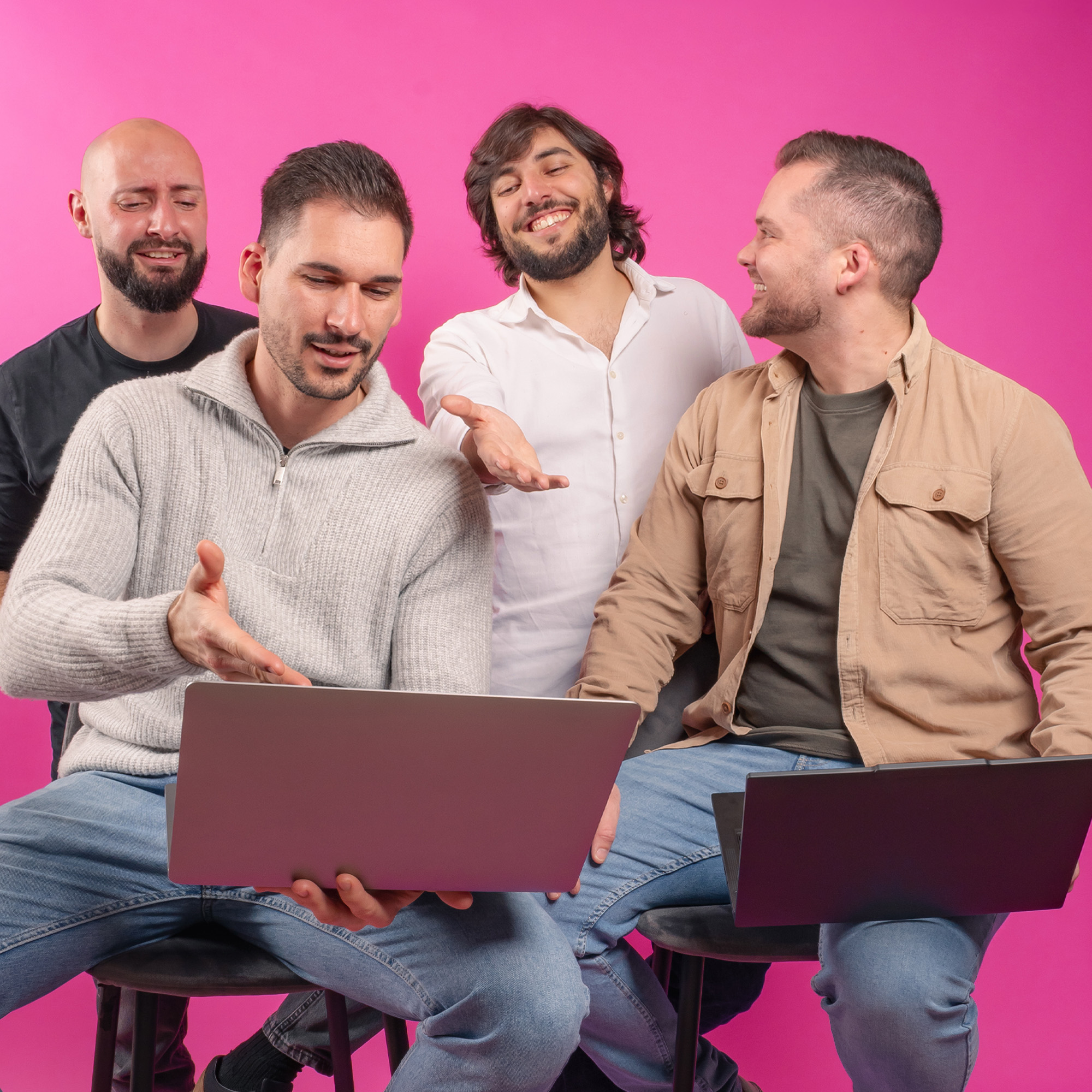 Happy students in happy class