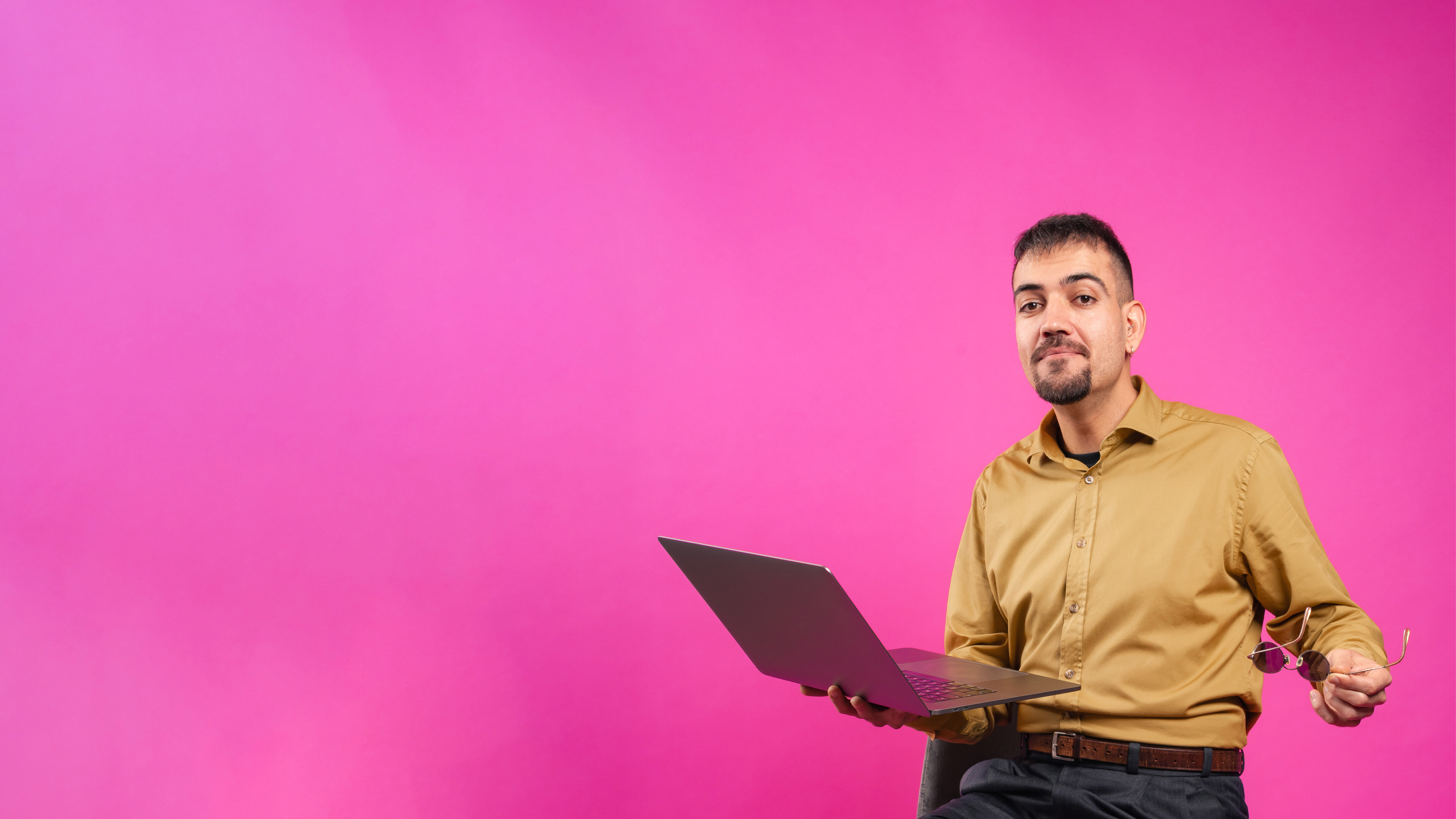 Background image of a rockstar programmer